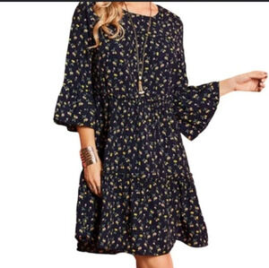 Suzanne Betro Cherry Tiered Dress